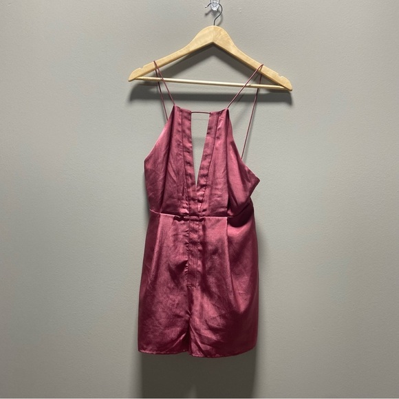 Finders Pink Satin Kahlo Playsuit Romper NWT - Picture 11 of 11